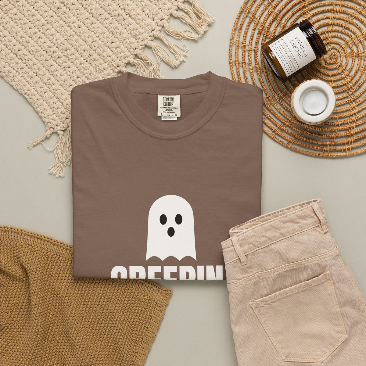 Creepin' It Real | Women's Halloween Garment-Dyed Graphic Tee