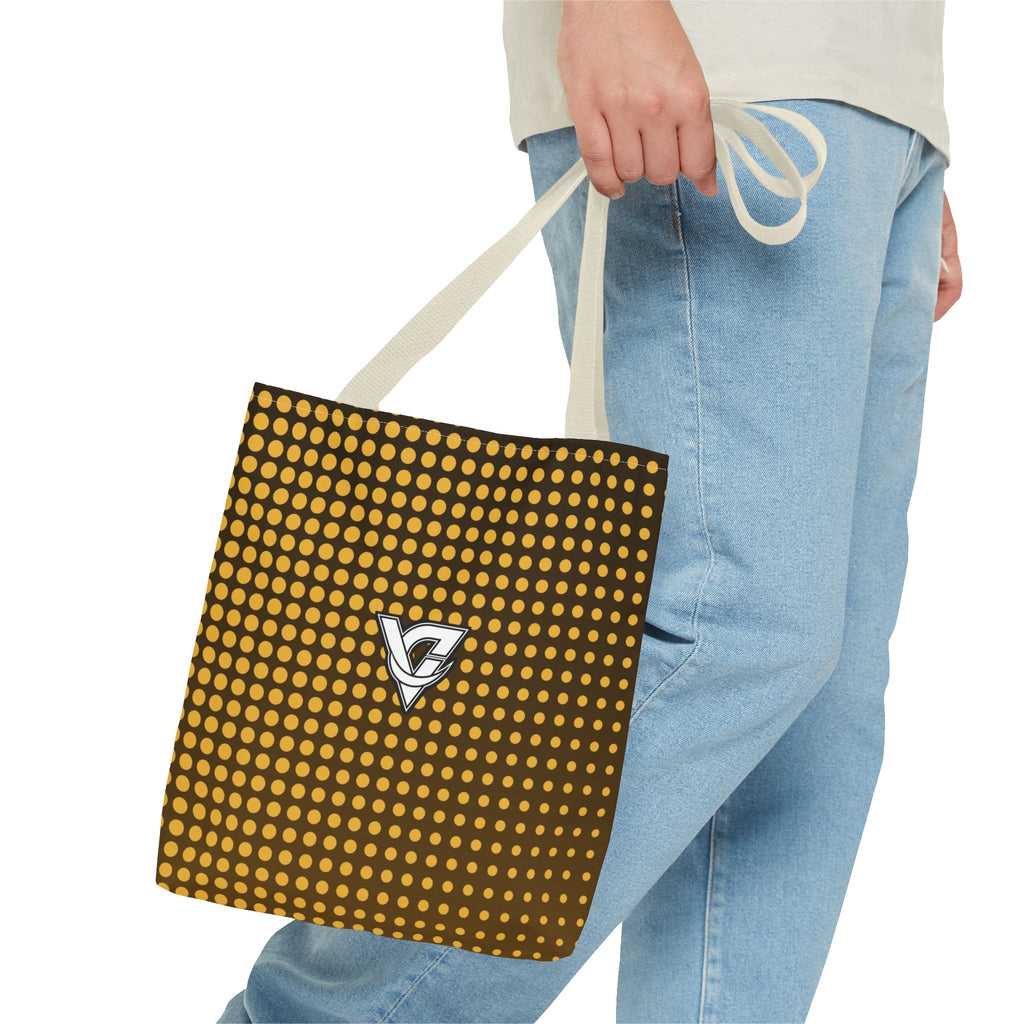 Harvest Gold Halftone Tote Bag — All-Over Print Gym & Everyday Tote
