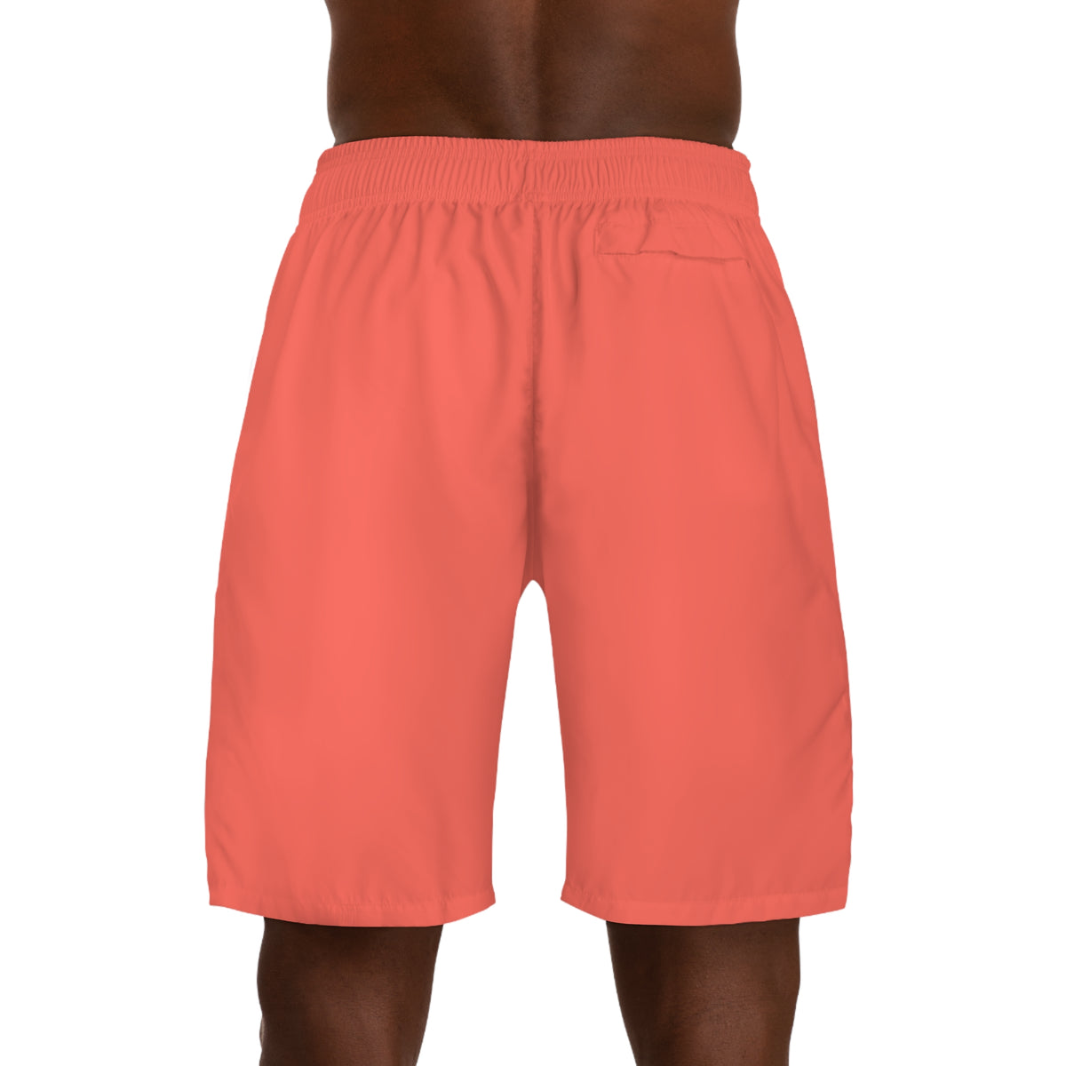 Vantacore Solid Coral Men's Athletic Shorts with Pockets