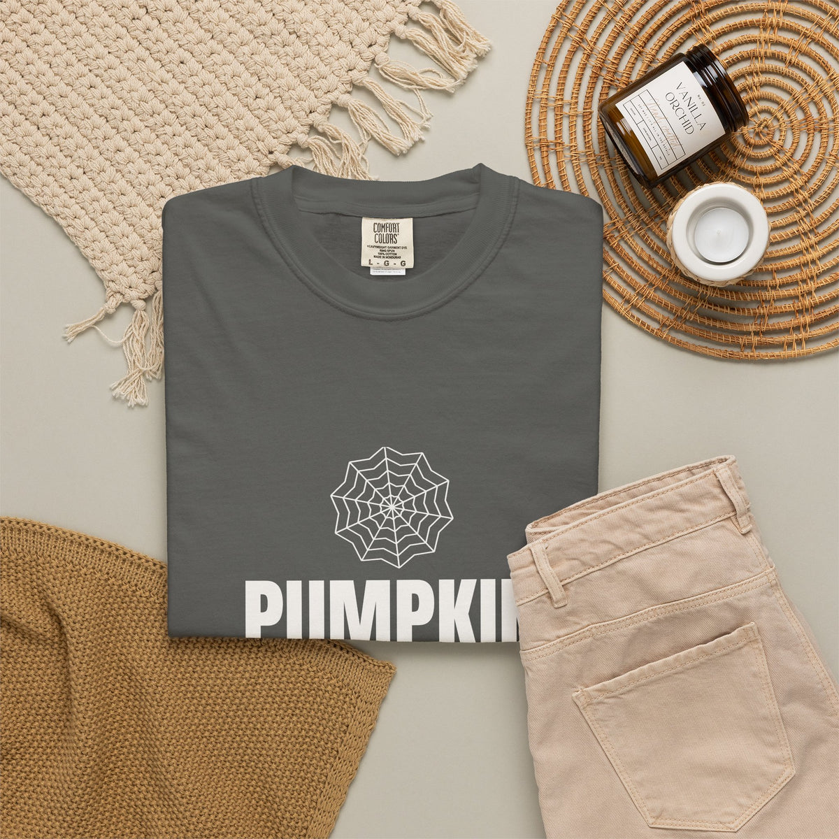 Pumpkin Queen | Women's Halloween Garment-Dyed Graphic Tee