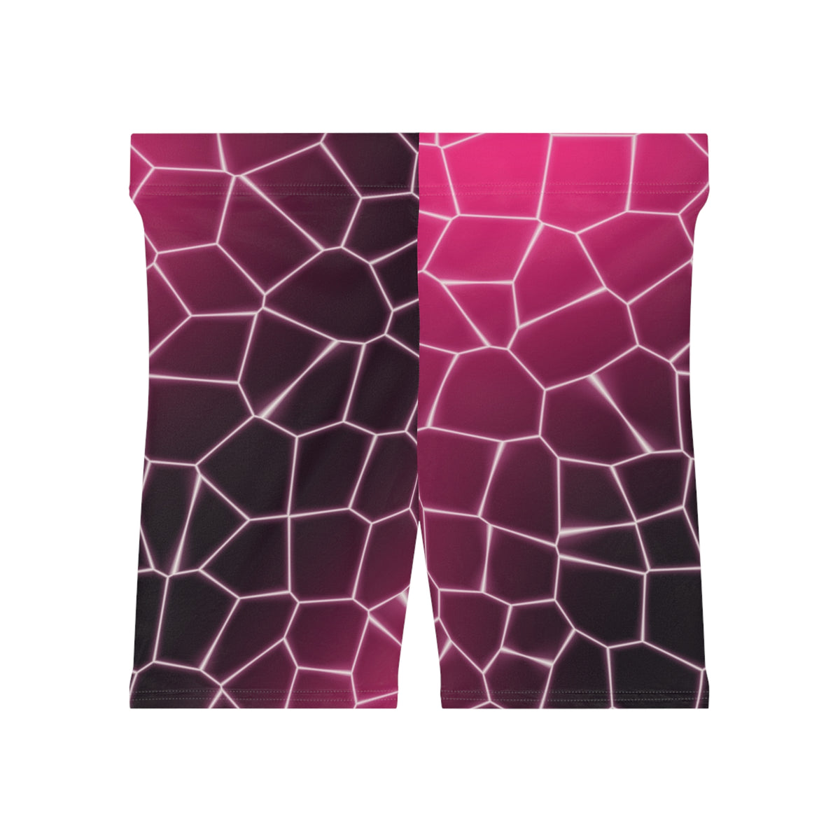 Hot Pink Rift Women's Biker Shorts — High-Waist Workout Shorts