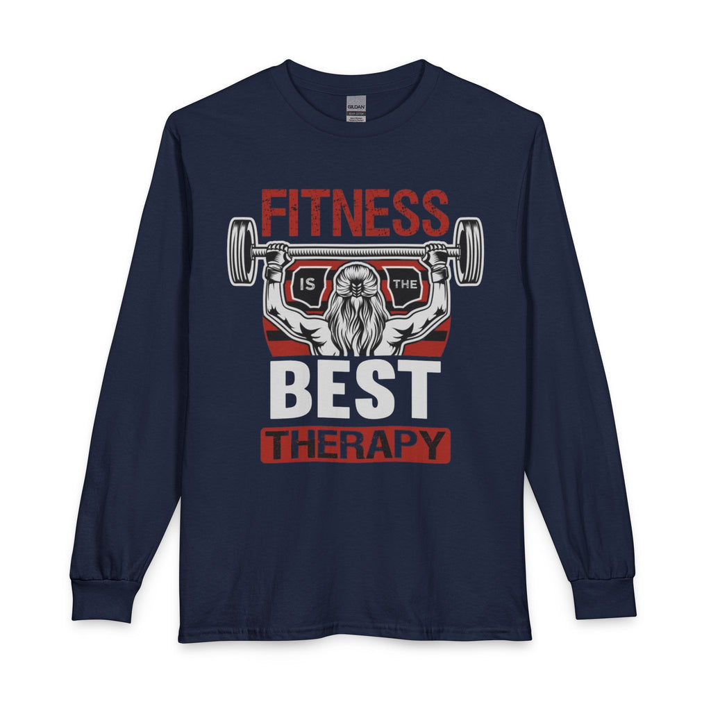 Fitness Is The Best Therapy Long Sleeve Shirt by Vantacore Athletics, view 2