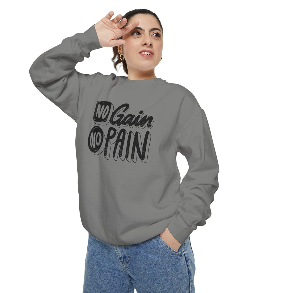 No Gain No Pain Sweatshirt | Motivational Fitness Crewneck