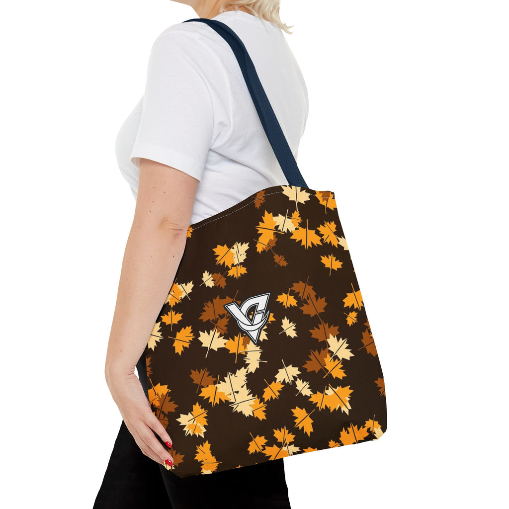 Amber Falling Leaves Tote Bag — All-Over Print Gym & Everyday Tote