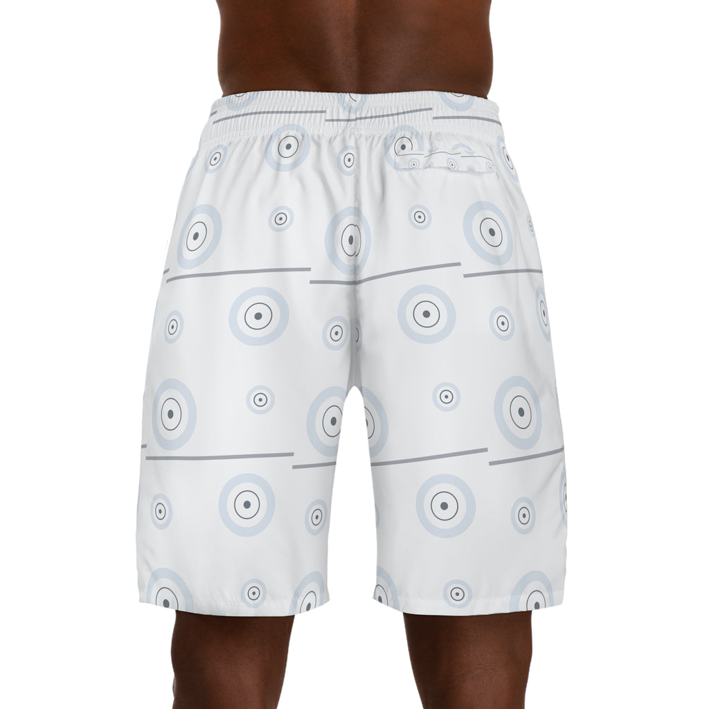 Training & Gym Arctic White Iron Plate Men's Athletic Shorts with Pockets