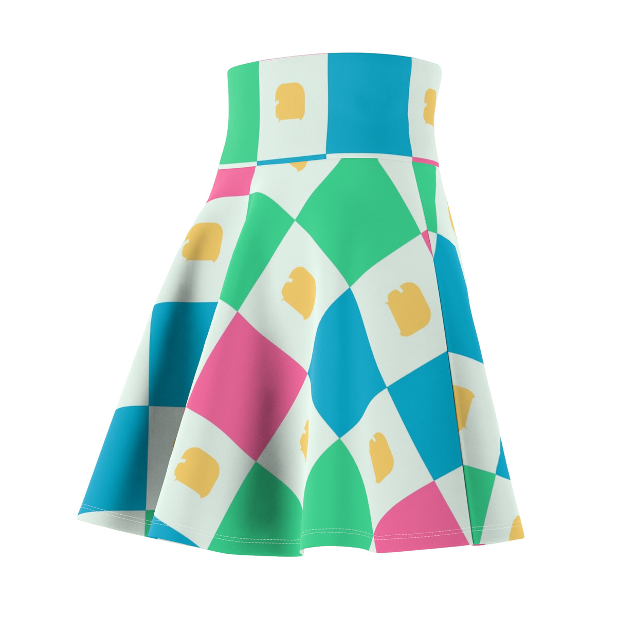 Combat Sports Mint Sorbet Checker Drive Women's Athletic Skater Skirt