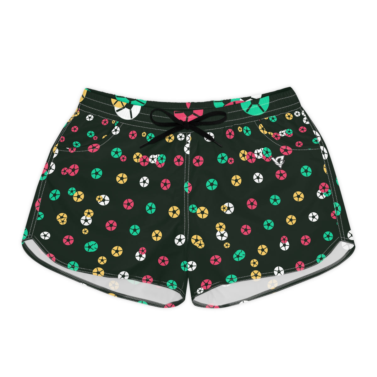 Soccer Watermelon Icon Storm Women's Athletic Shorts with Pockets