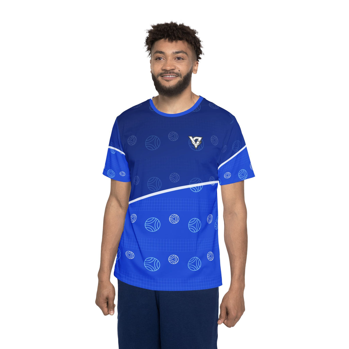 Volleyball Royal Ice Spike Panel Men's Sports Jersey