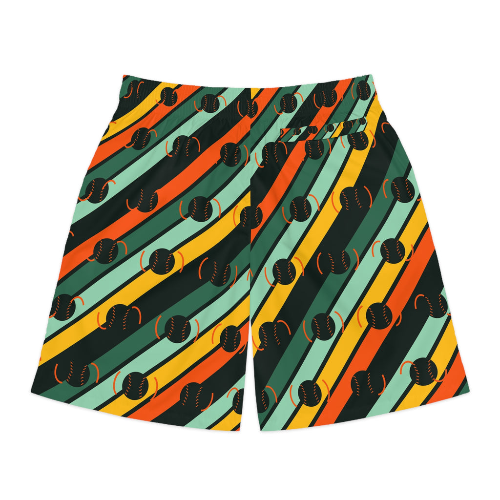 Baseball & Softball Jungle Juice Stripe Surge Men's Athletic Shorts with Pockets