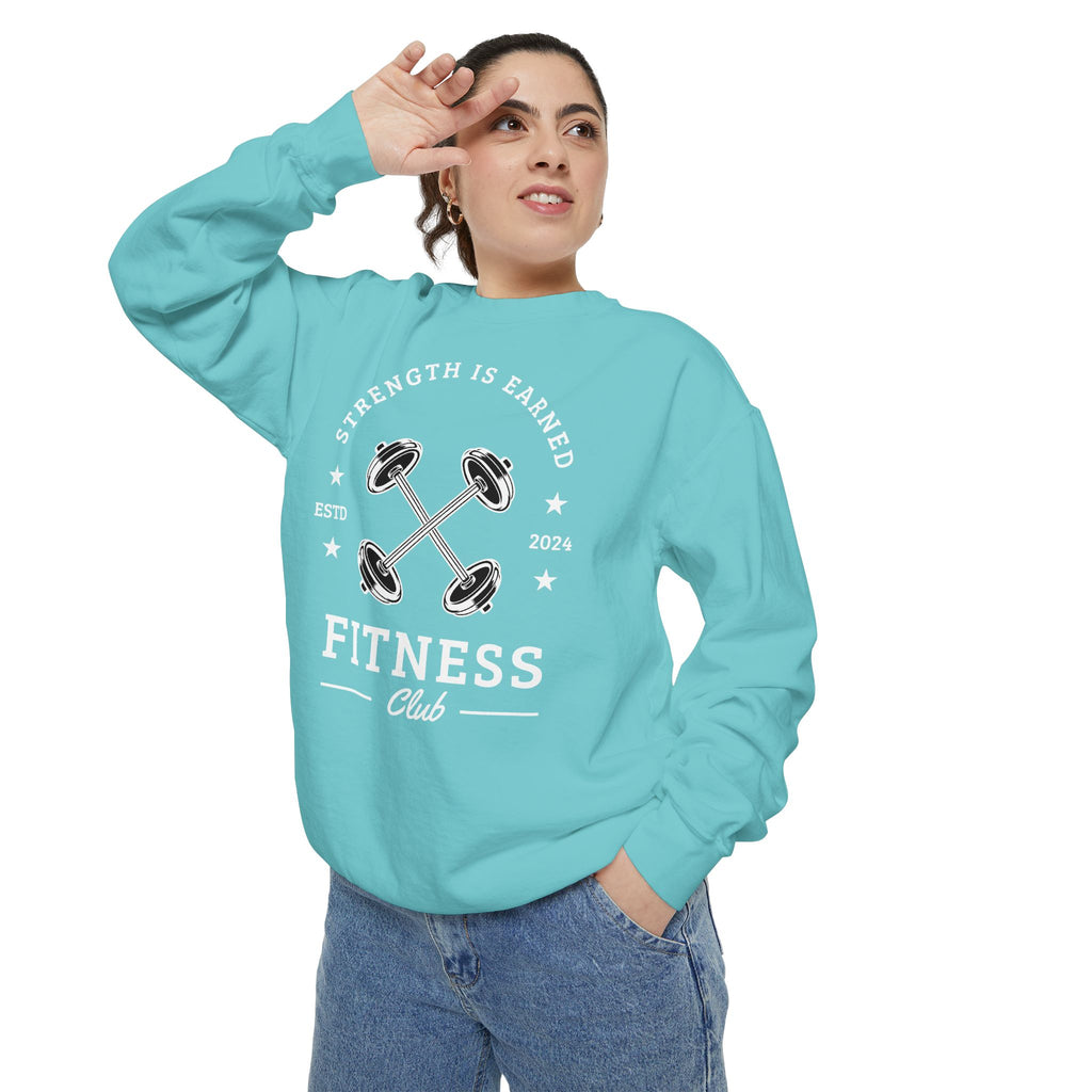 Fitness Club Sweatshirt | "Strength Is Earned" Crewneck