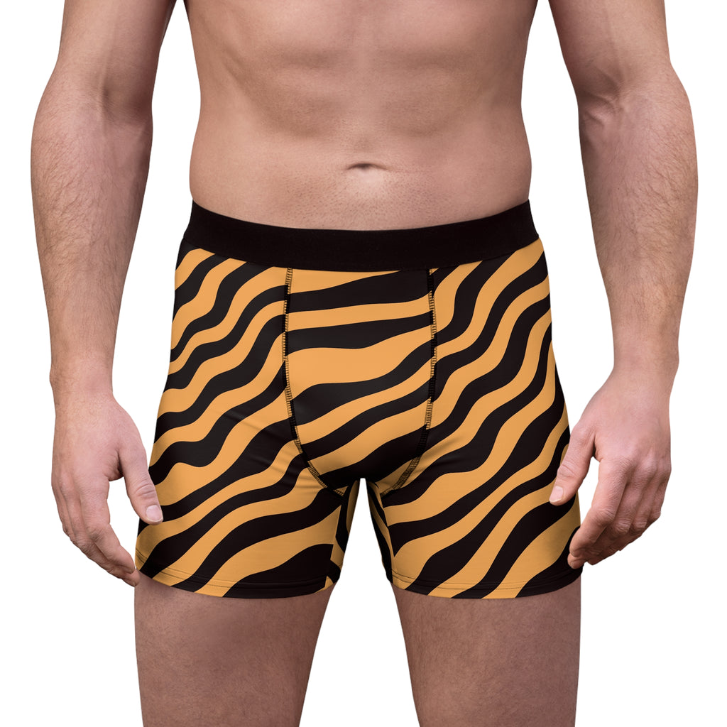 Spiced Wine Zebra Men's Boxer Briefs — Performance Underwear