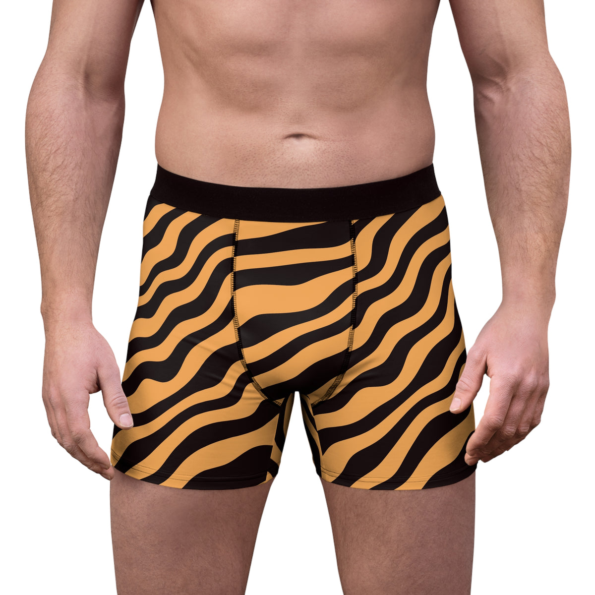Spiced Wine Zebra Men's Boxer Briefs — Performance Underwear