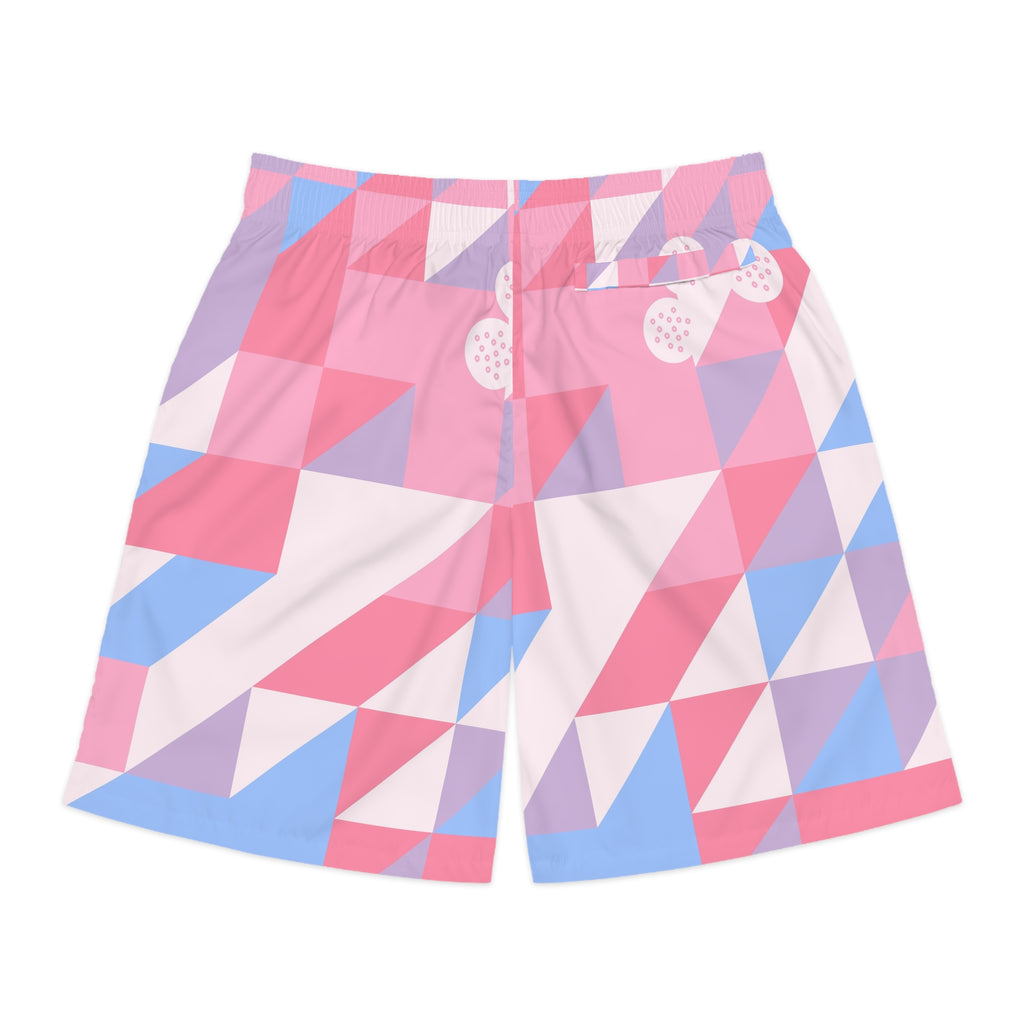 Golf Cotton Candy Prism Block Men's Athletic Shorts with Pockets