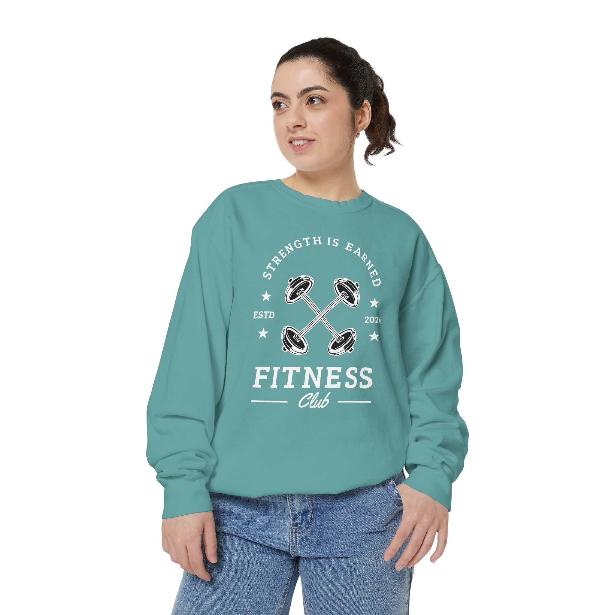 Fitness Club Sweatshirt | "Strength Is Earned" Crewneck