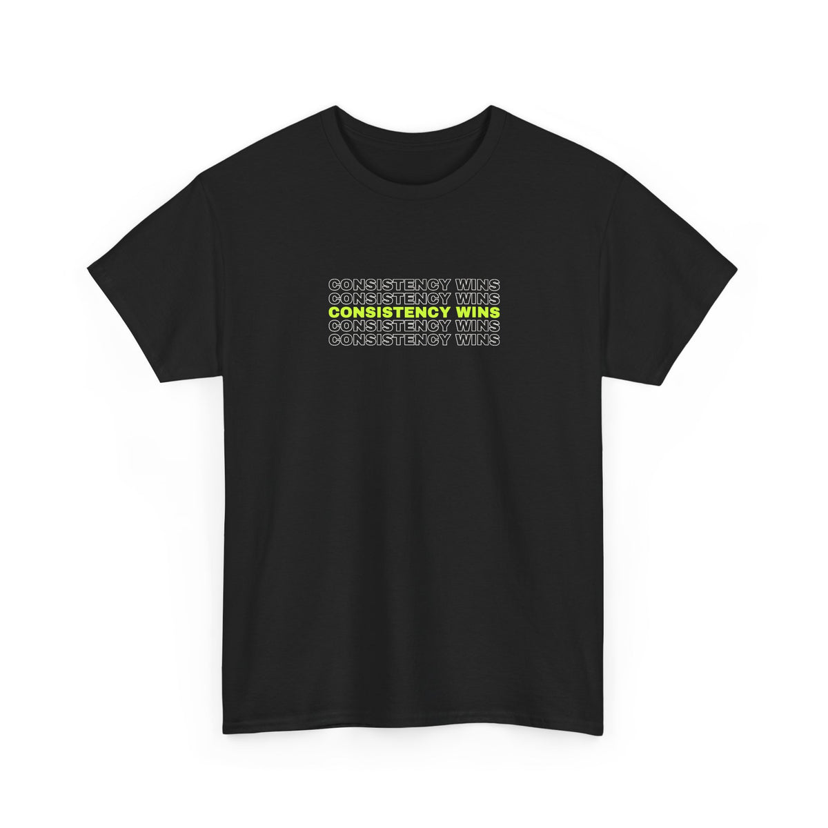 Consistency Wins | Men's Graphic Gym T-Shirt