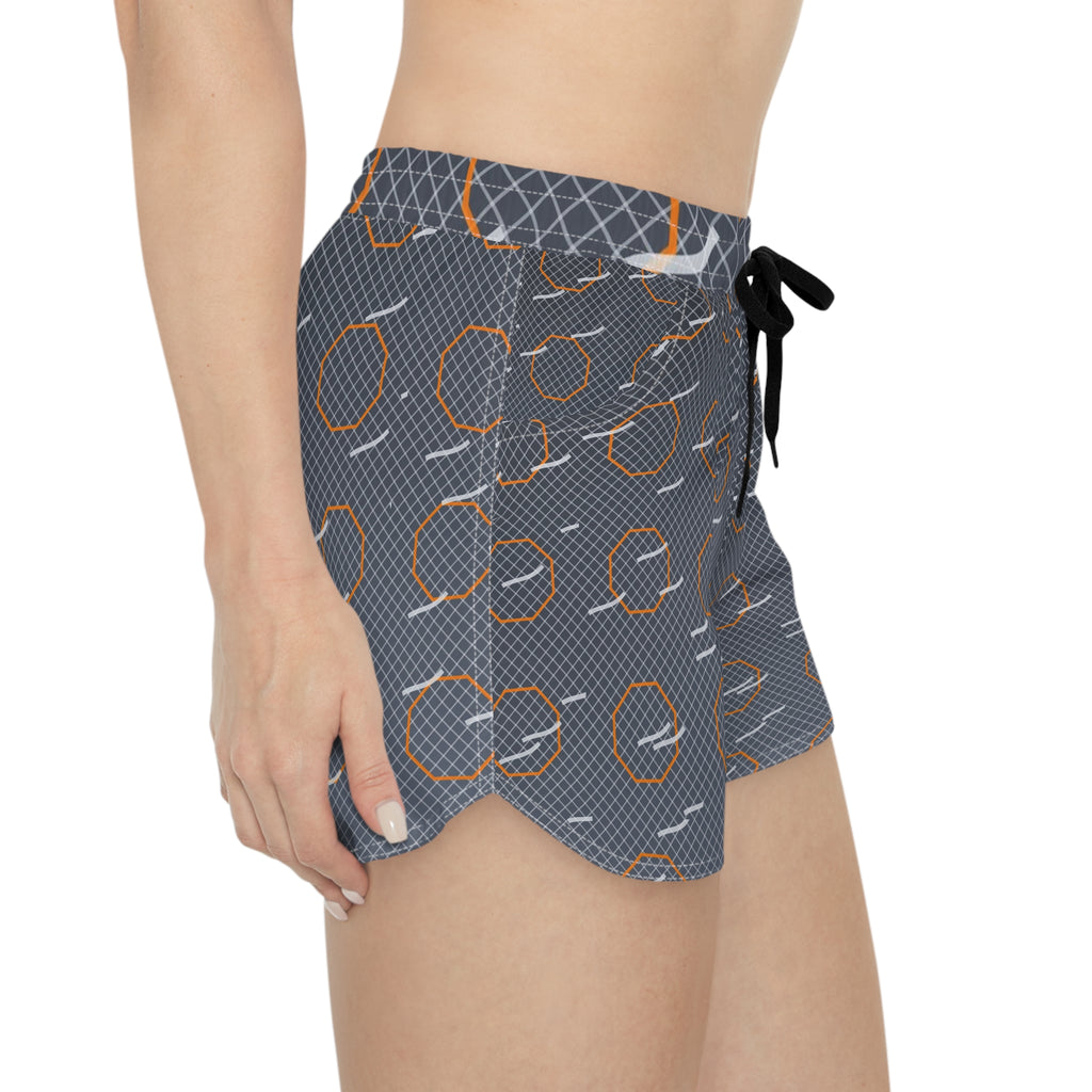 Combat Sports Slate Storm Cage Mesh Women's Athletic Shorts with Pockets