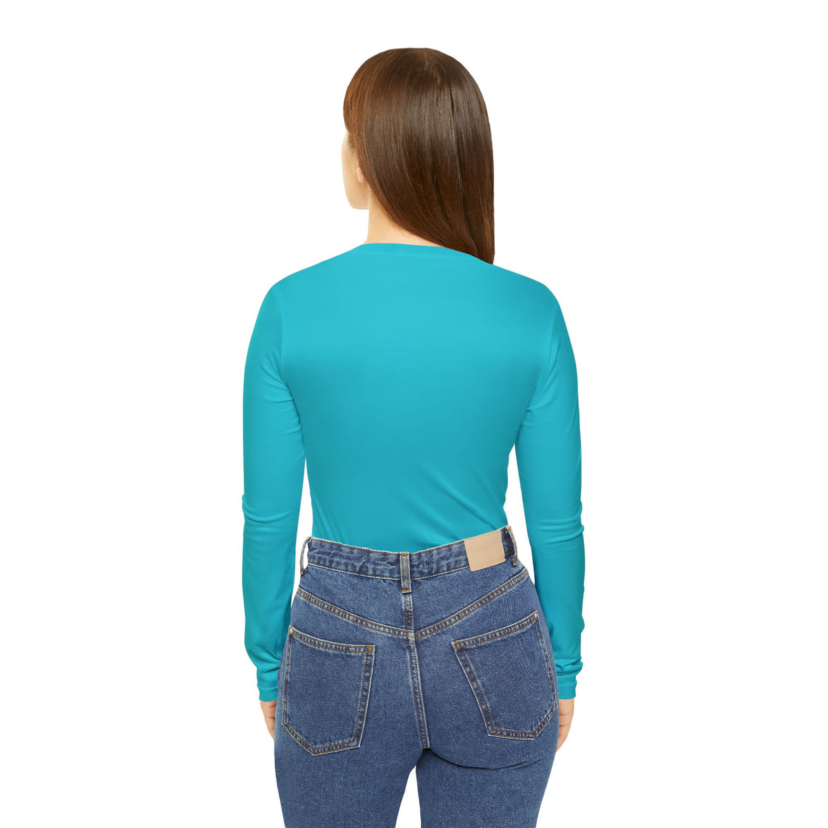 Aqua Essential Women's Long Sleeve V-Neck Athletic Top