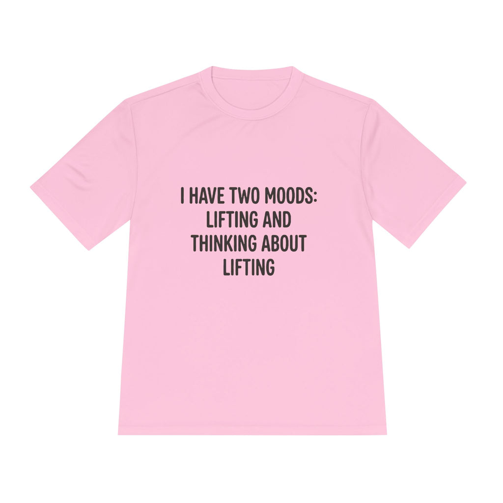 Lifting & Thinking About Lifting Tee — Workout Humor Moisture‑Wicking Shirt