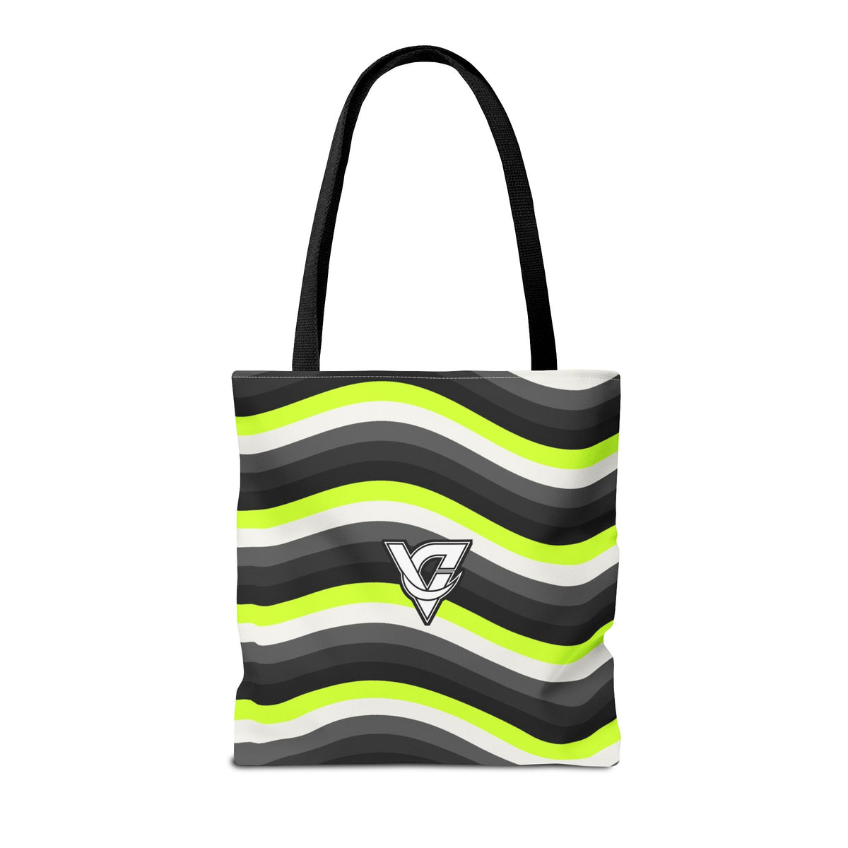 Graphite Wave Tote Bag — All-Over Print Gym & Everyday Tote