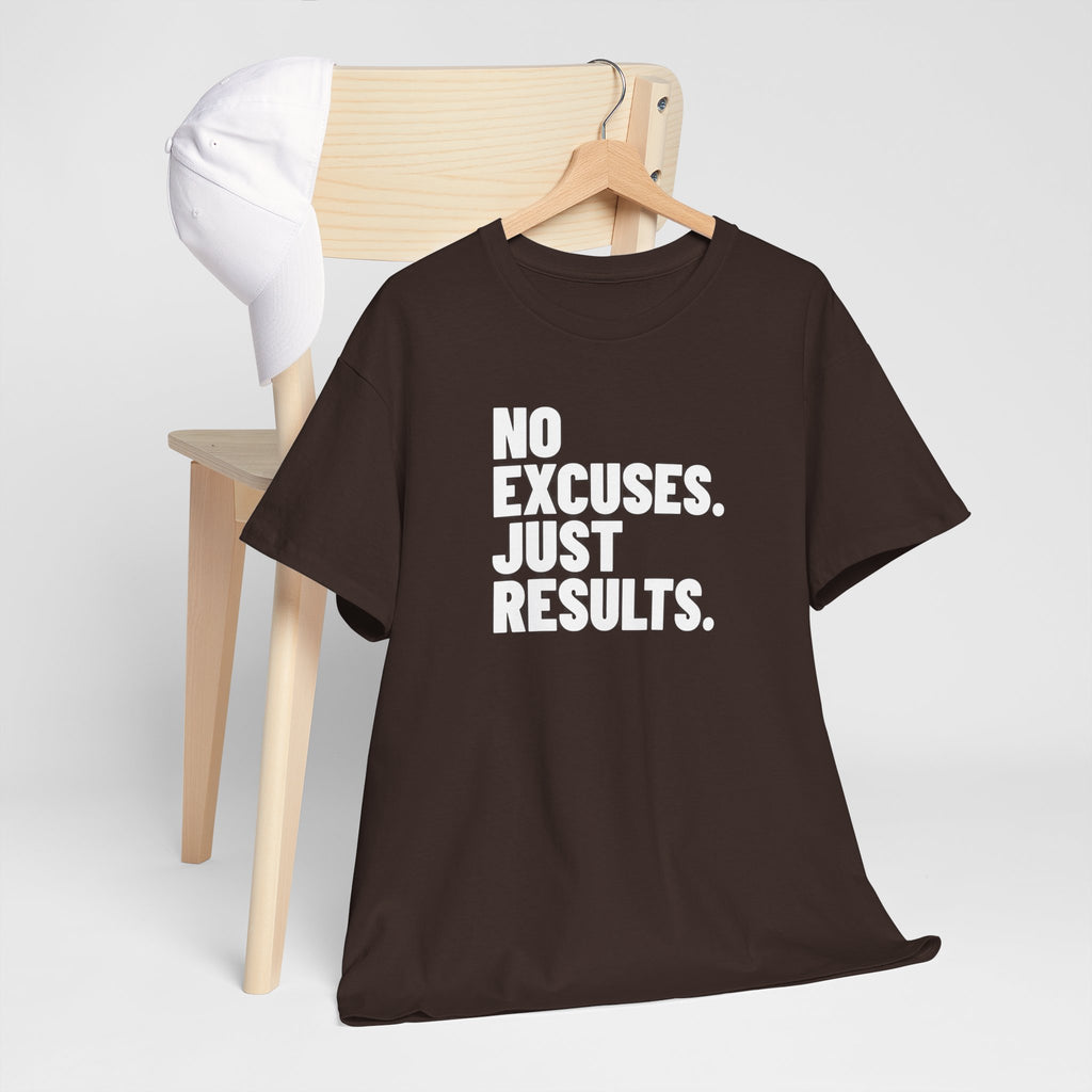 No Excuses Just Results | Motivational Fitness T-Shirt