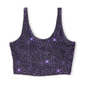 Halloween Witching Purple Spiderweb Sports Bra