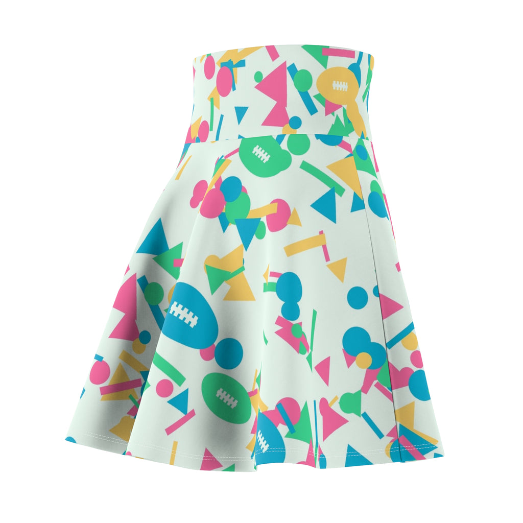 Football Mint Sorbet Confetti Pop Women's Athletic Skater Skirt