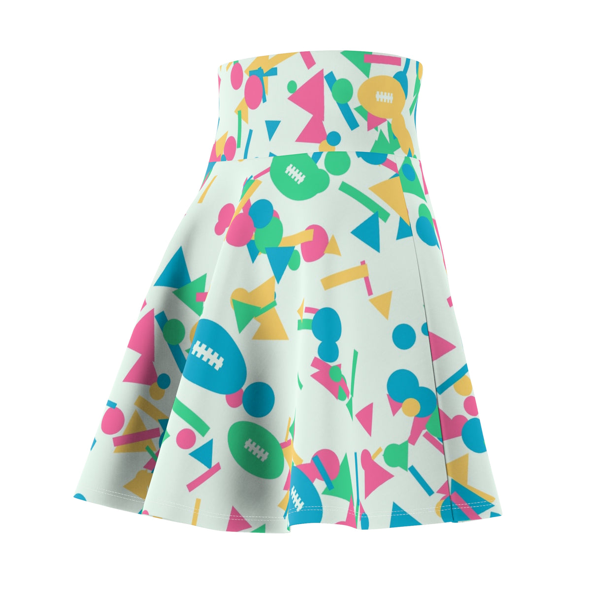 Football Mint Sorbet Confetti Pop Women's Athletic Skater Skirt