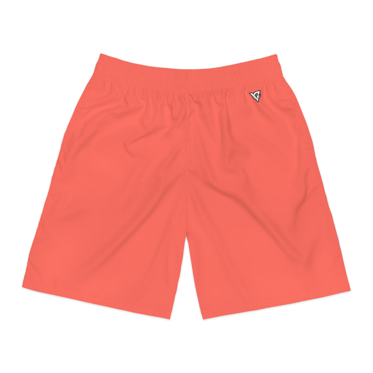 Vantacore Solid Coral Men's Athletic Shorts with Pockets