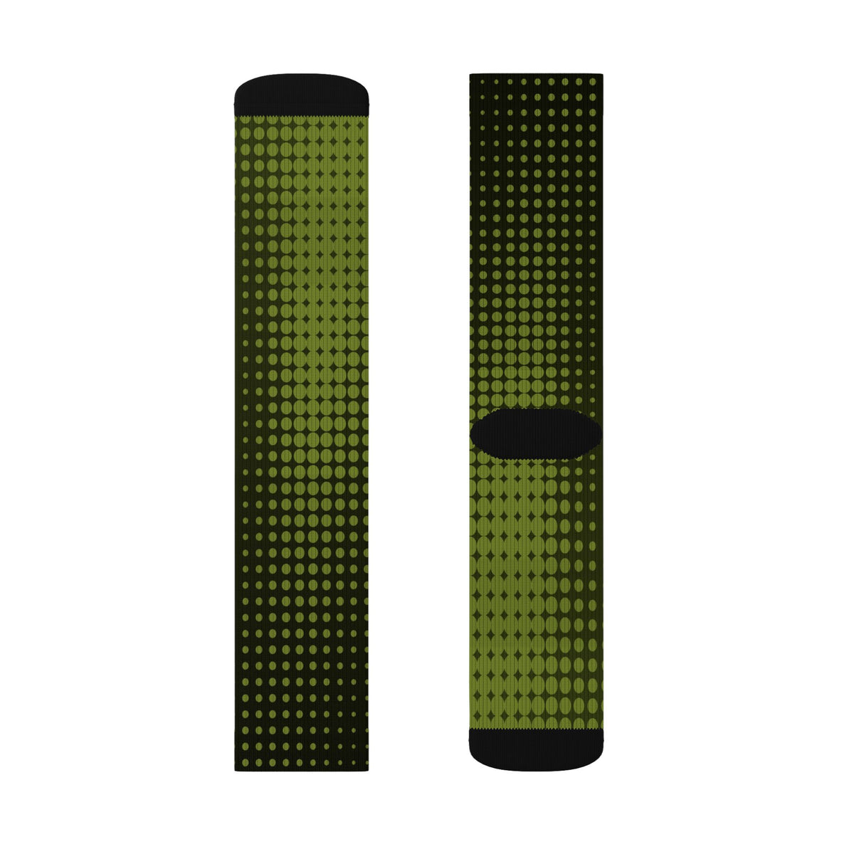 Olive Halftone Athletic Crew Socks