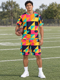 Football Electric Mango Prism Block Men's Sports Jersey - front view