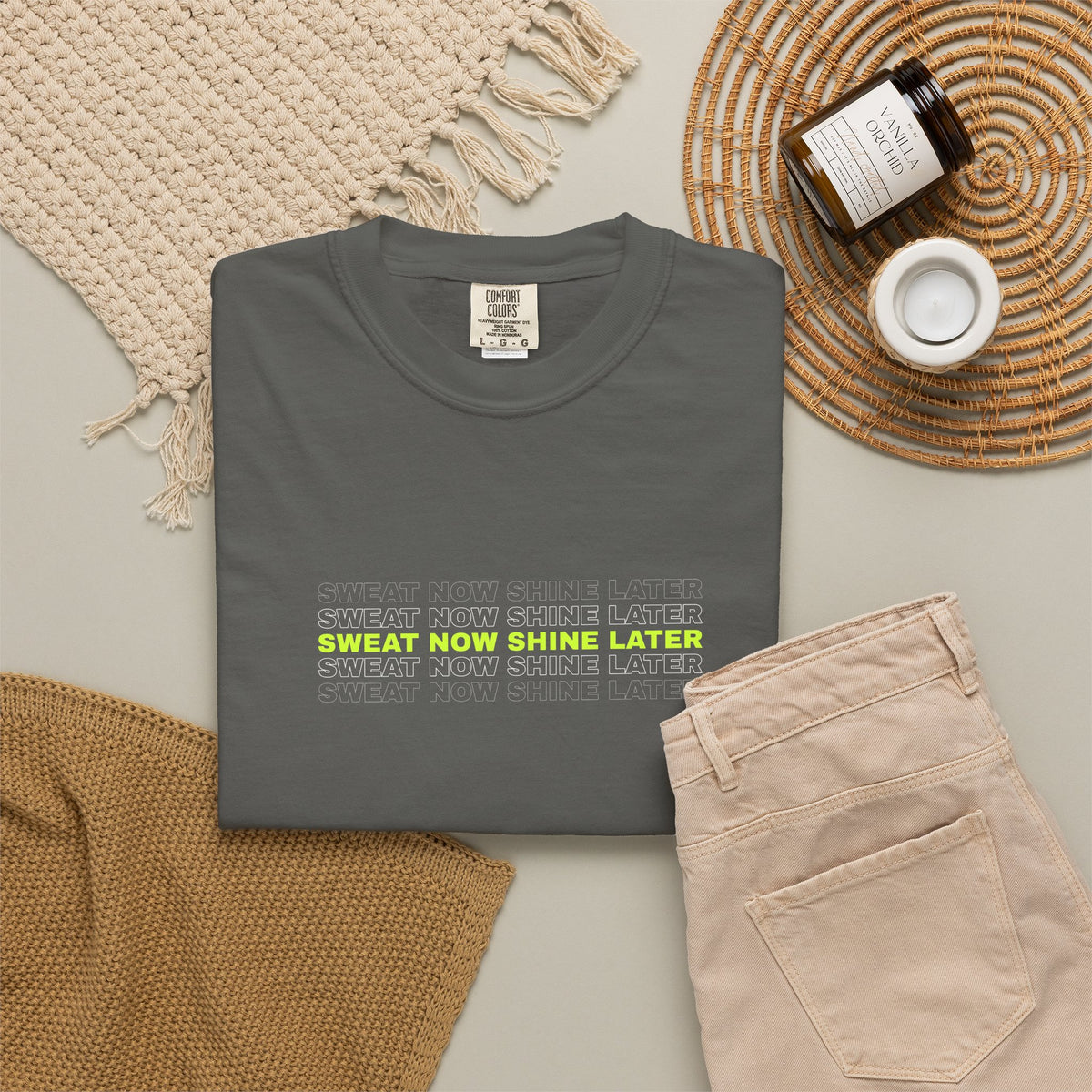 Sweat Now Shine Later | Women's Garment-Dyed Graphic Tee