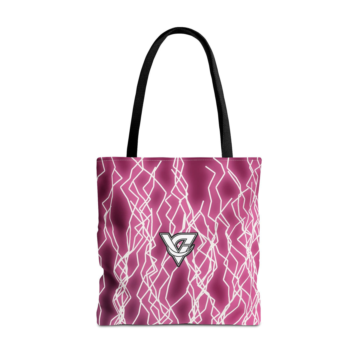 Hot Pink Lightning Tote Bag — All-Over Print Gym & Everyday Tote