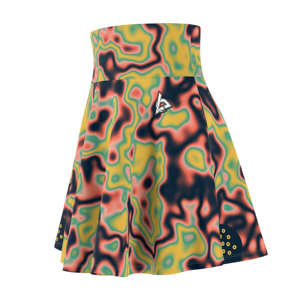Golf Coral Reef Marble Flow Women's Athletic Skater Skirt