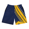 Men's Navy & Gold Running Jogger Shorts with Pockets — Athletic Performance AOP