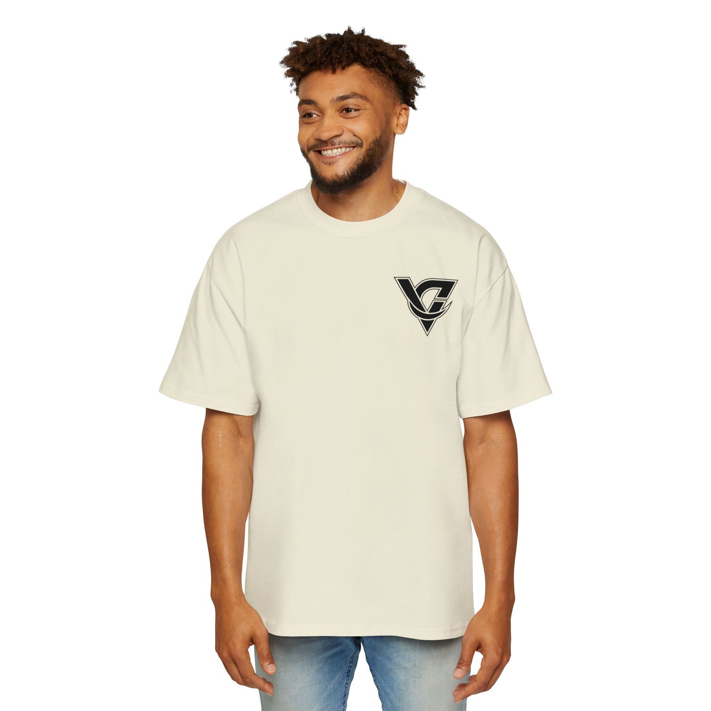 Graphic Tee — Minimal Geometric V Logo Chest Print