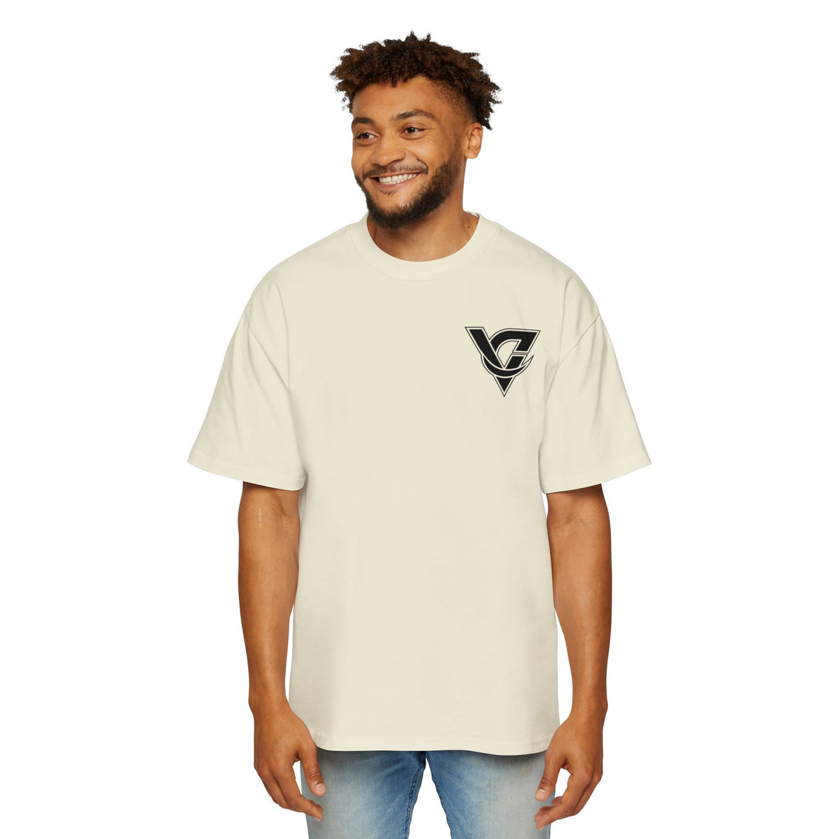 Graphic Tee — Minimal Geometric V Logo Chest Print