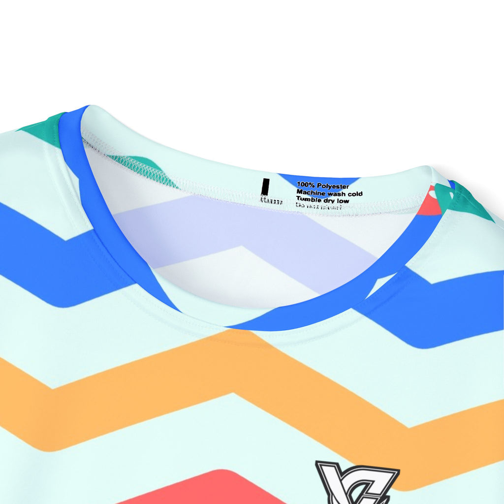Pickleball Sea Glass Chevron Rush Men's Sports Jersey