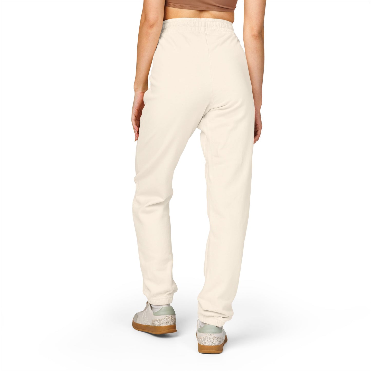Vertical 'VANTOCOL?' Graphic Sweatpants — Garment-Dyed Fleece Joggers