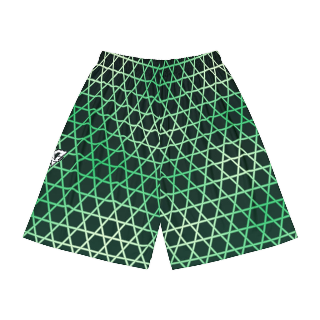 Men's Jungle Hex Grid Athletic Sports Shorts