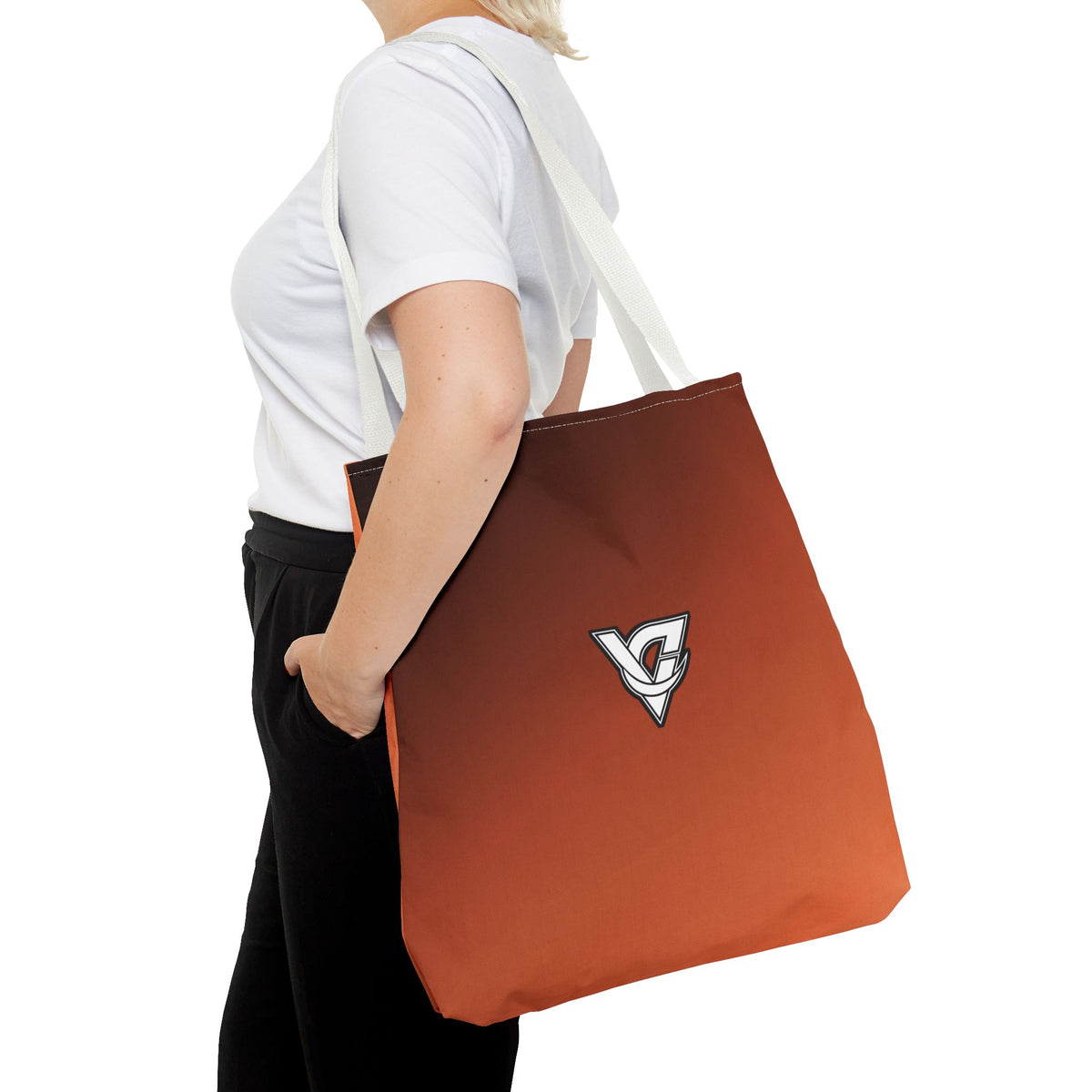 Terracotta Ombre Tote Bag — All-Over Print Gym & Everyday Tote