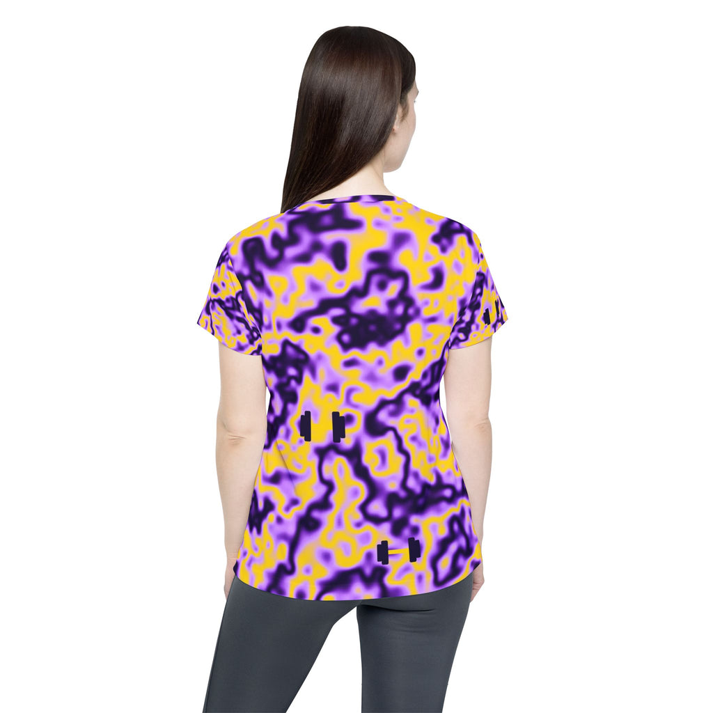 Training & Gym Ultra Grape Marble Flow Women's Sports Jersey