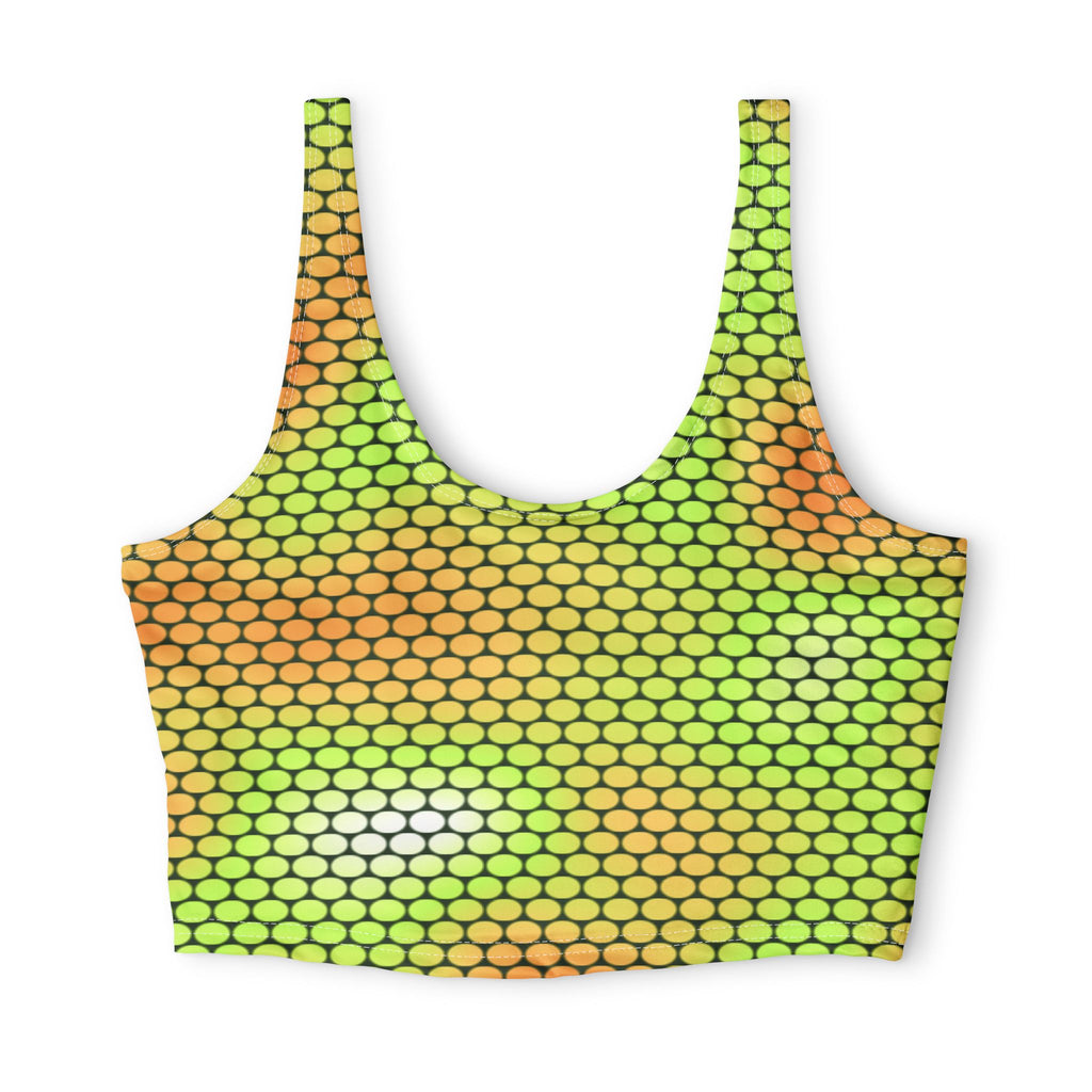 Citrus Serpent Scale Sports Bra