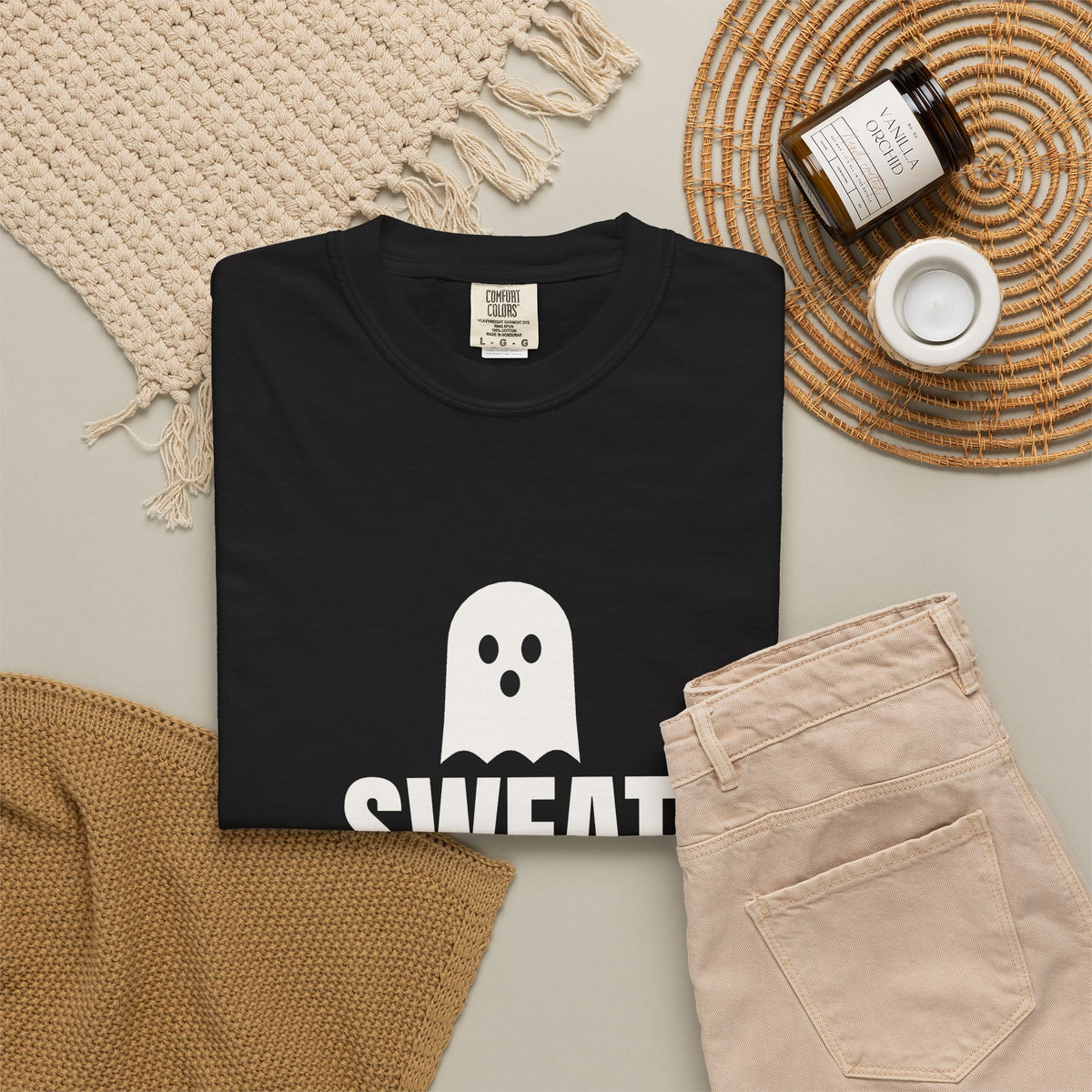 Sweat & Spells | Women's Halloween Garment-Dyed Graphic Tee