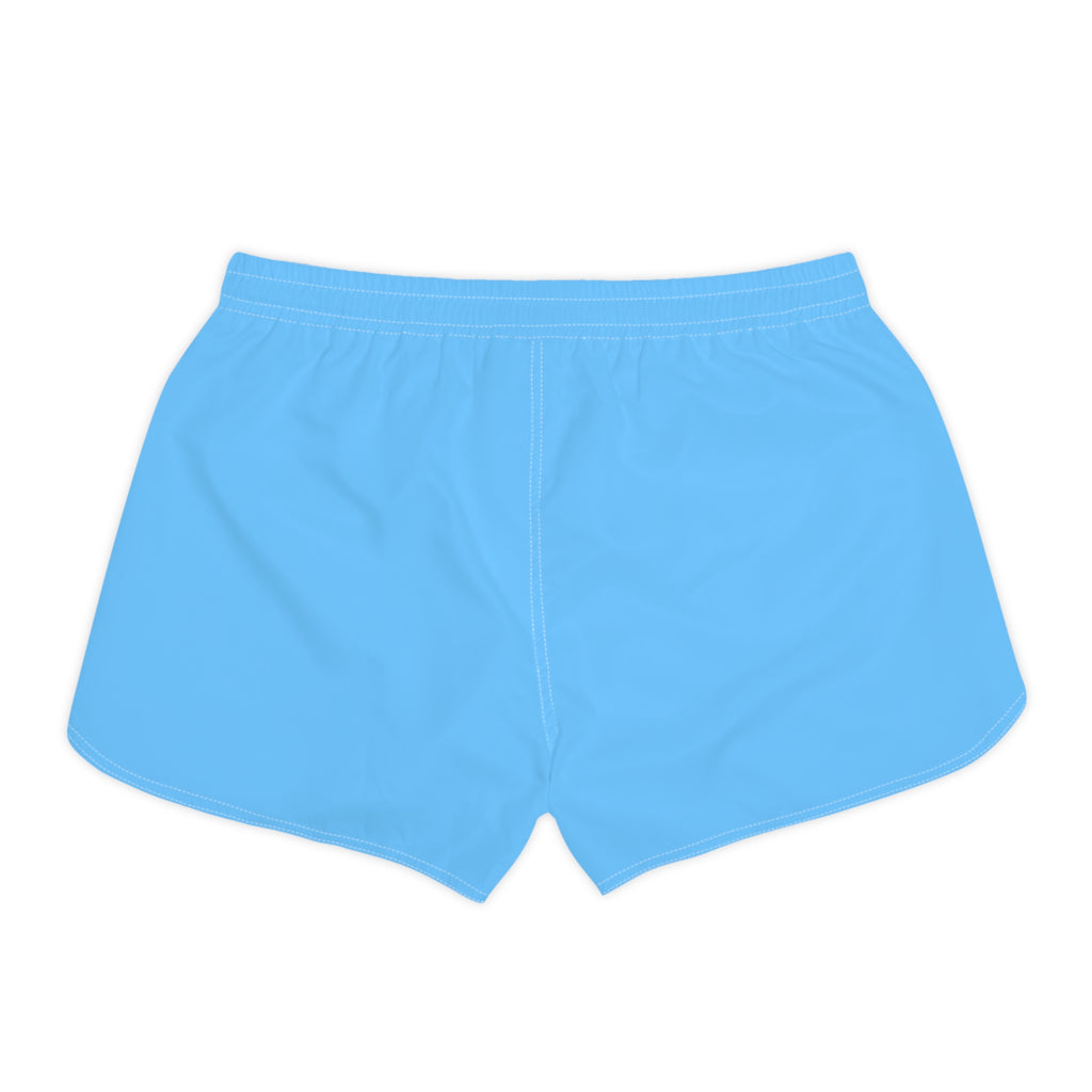 Vantacore Solid Sky Blue Women's Athletic Shorts with Pockets
