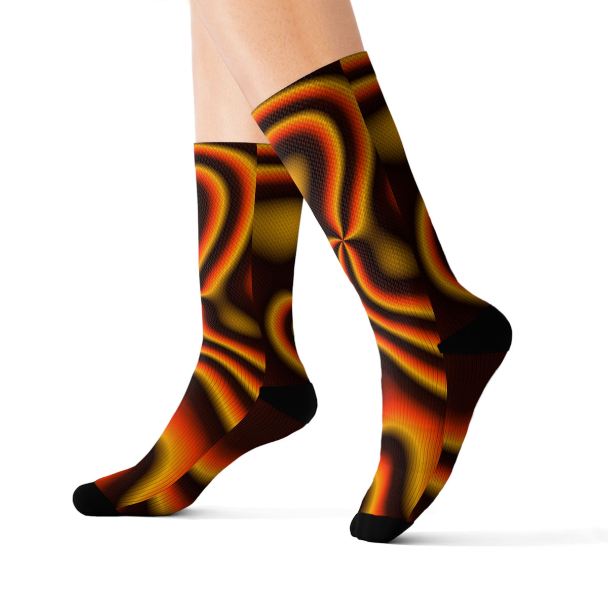 Lava Tie-Dye Athletic Crew Socks