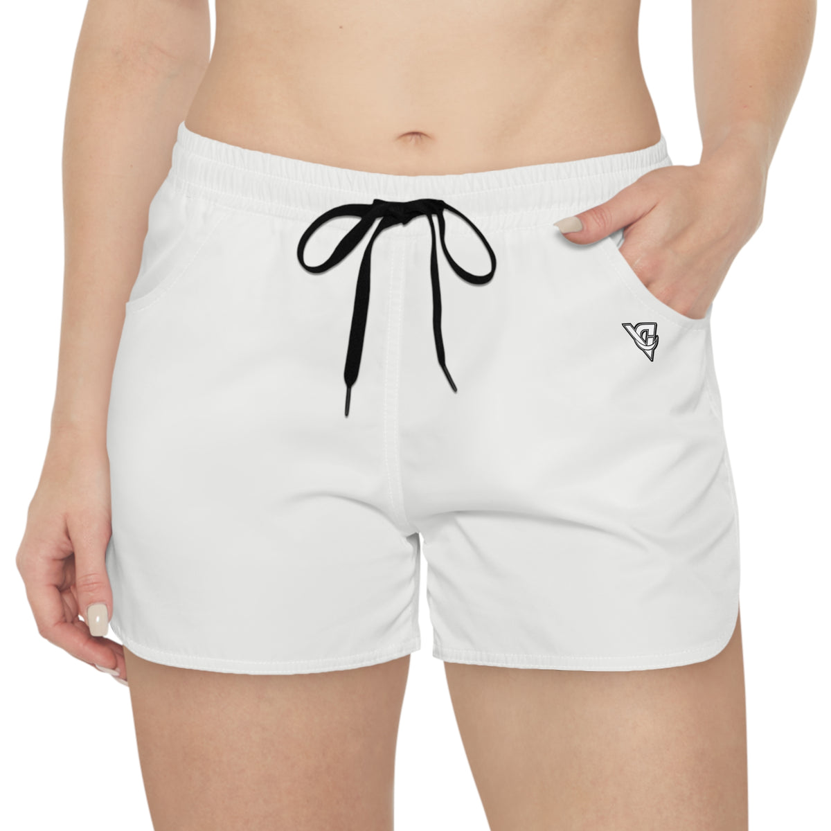 Women's Multipurpose Athletic Shorts with Pockets | Arctic White Essential