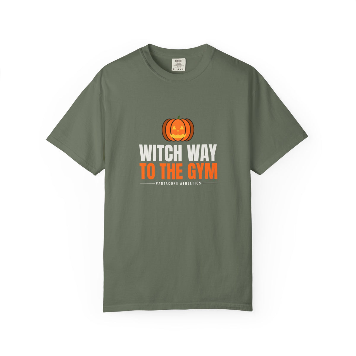 Witch Way To The Gym | Women's Halloween Garment-Dyed Graphic Tee