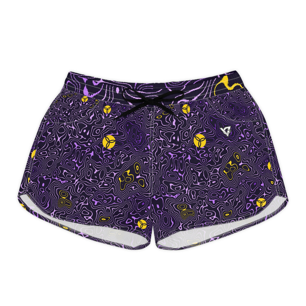 Volleyball Ultra Grape Topo Trail Women's Athletic Shorts with Pockets
