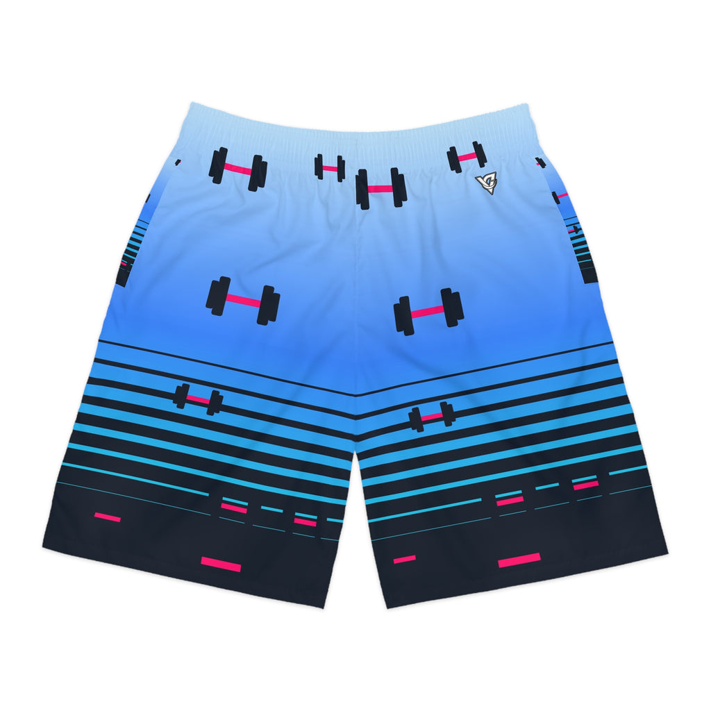 Training & Gym Arctic Neon Horizon Fade Men's Athletic Shorts with Pockets