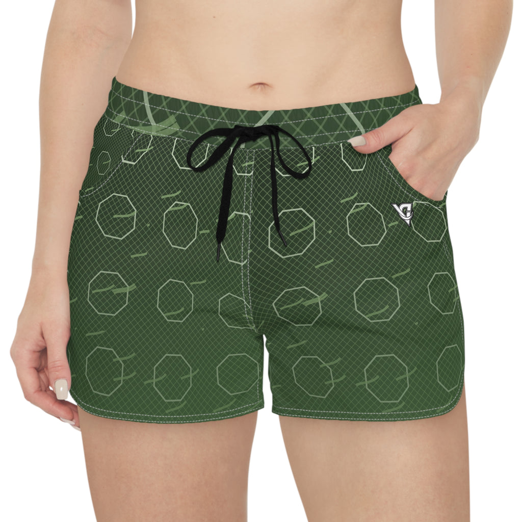 Combat Sports Forest Camo Cage Mesh Women's Athletic Shorts with Pockets